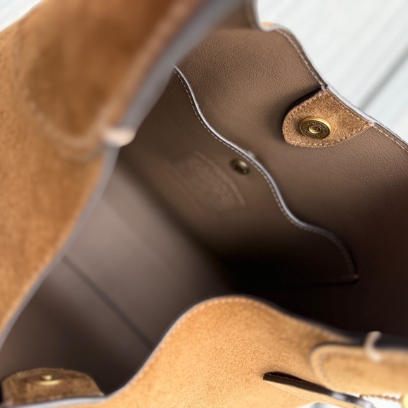 Coach Suede Brooklyn Shoulder Bag 28 - Cedar - Picture 4 of 8